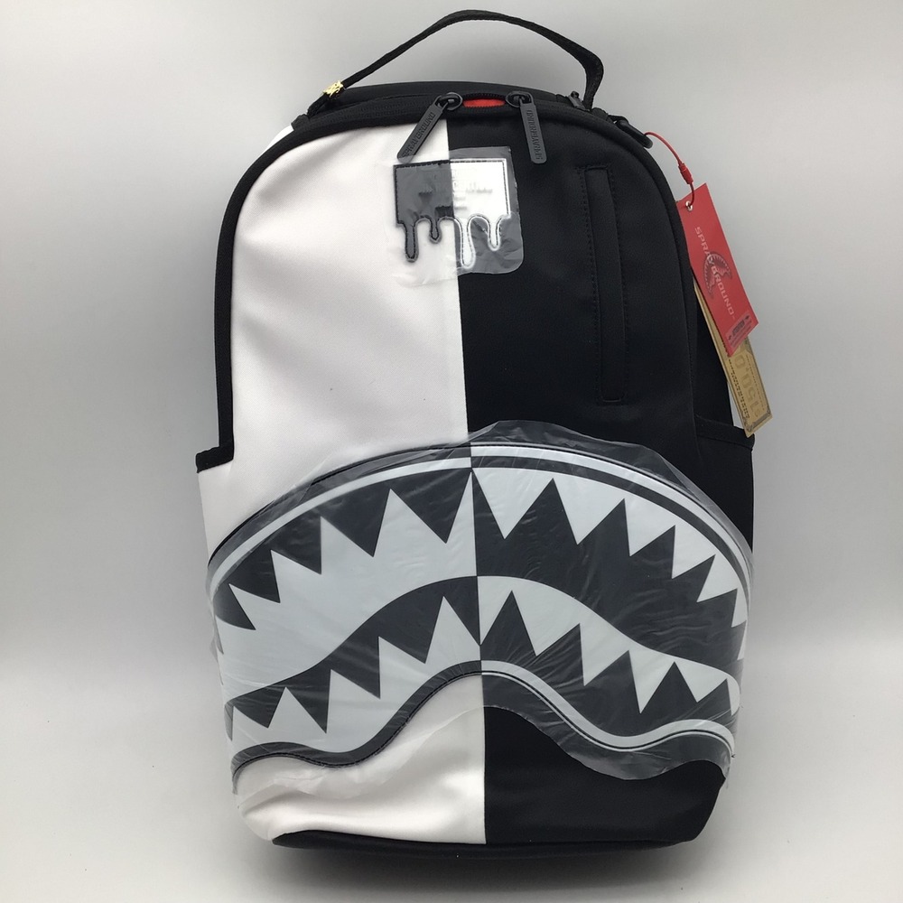 Sprayground Limited Edition Shark Mouth Backpack Black White Shark Central NEW